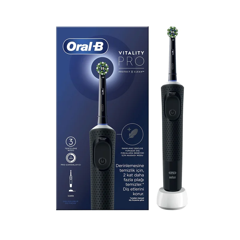 مسواک برقی اورال بی مدل Vitality Pro Protect X Clean رنگ مشکی { اصلی}