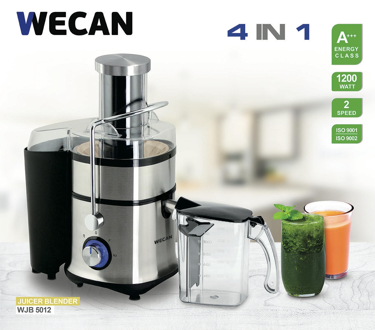 آبمیوه گیری چهار کاره حرفه ای ویکن WJB5012